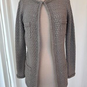 White House Black Market Gray Textured Blazer